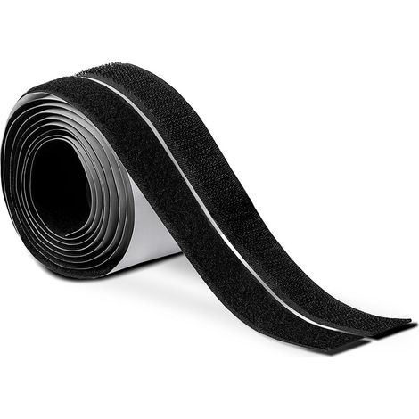 Klettverschluss-Klebeband 20 mm x 1,5 m. Schwarz, 2144-3, Inofix