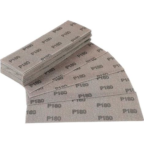 Bande abrasive en filet 80x230 mm, Feuilles Abrasives Auto-agrippantes, pour Poncer sans Poussière le Bois, le Mastic, la Peinture, le Plastique (Grain : 30 x P180) (1/5)