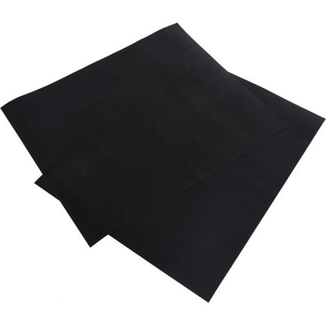 2 pcs/lot 50 x 40 cm pouce en téflon Fibre réutilisable antiadhésive barbecue rti Tapis de feuilles Portable facile à nettoyer extérieur pique-nique Fry cuisson barbecue outils noir (1/5)