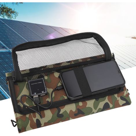 Batterie externe solaire étanche 21 W, double chargeur solaire 5 V, sac de charge pliable pour téléphone (1/5)