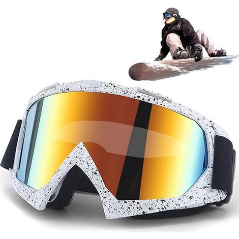 Motocross-Brille, Skibrille, Motorradbrille, schaumstoffgepolsterte Offroad-Brille, Unisex, geeignet für Outdoor-Sportarten. (1/5)