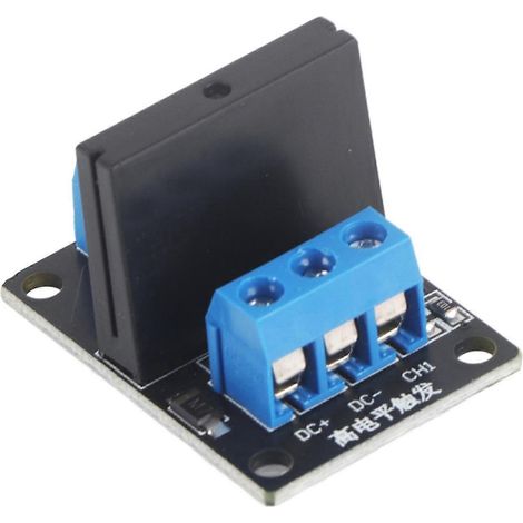 DC 5/12V 1-Kanal High-Level-Trigger-Halbleiterrelaismodul 250VAC 2A Ausgang mit Sicherung (12V)