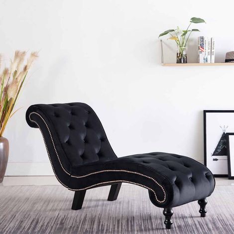 Bain de soleil Chaise de jardin Transat de jardin - Noir Velours BV307275 - BonneVie (1/5)