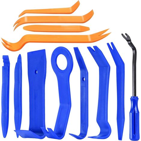 12-teiliges Kfz-Mechaniker-Werkzeugset – Werkzeugsatz zum Entfernen von Verkleidungen, Steckschlüssel aus Kunststoff für die Autoreparatur, Innenraum-Reparatursatz und Armaturenbrett-Entfernung (1/4)