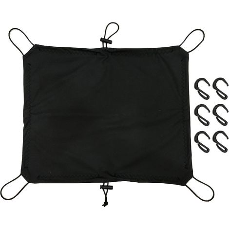 Filet de chargement étanche pour moto, filets élastiques améliorés à haute élasticité avec 6 crochets solides, sangle de transport pour casque et bagages, housse opaque pour votre intimité (L/42 x 60  (1/5)