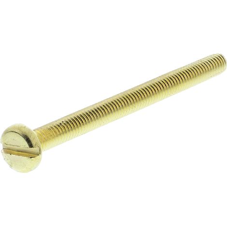 Vis à métaux RS PRO M4 à tête Cylindrique fendue en Laiton, 50mm ( Prix pour Sachet de 100 ) (1/2)