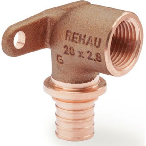 Rehau Wandwinkel Rautitan RXplus, 16mm x R 1/2", Rotguss (1/2)