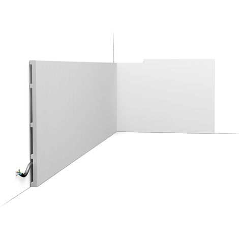 SX207 SQUARE Plinthe Orac Decor - 25 x 1,3 x 200cm (h x p x L) - plinthe décorative polymère Pack 2 pièces