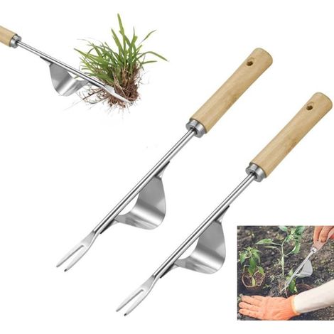Désherbeur Manuel Outil Gouge Jardinière Manuelle,de Désherbage en Acier Inoxydable avec poignée Pelle Jardinage Arrache Pissenlit