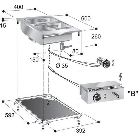 Elément de bain-marie - Combisteel (1/2)