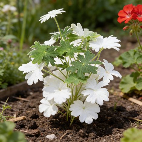 Géranium vivace sanguineum Album 20cm Godet 9cm - Geranium (1/4)