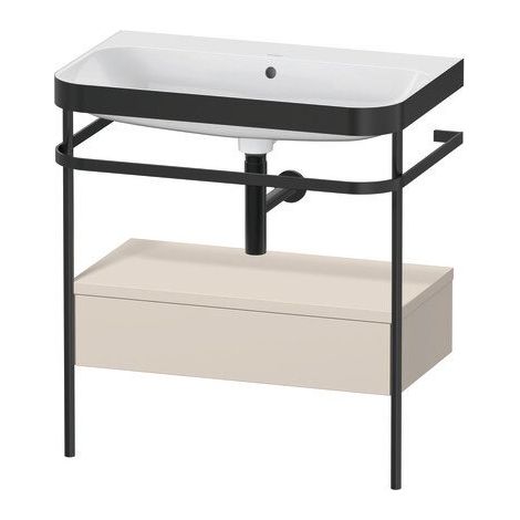 DURAVIT HP4742N8383 HappyD2+ cbonded avec bride, avec robinetterie et vidage