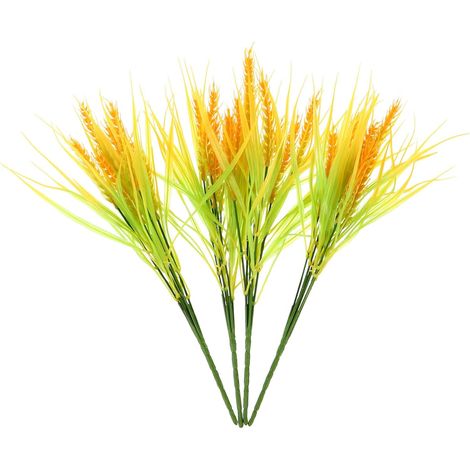 4 espigas de trigo artificiales de plástico realistas para decoración (1/5)