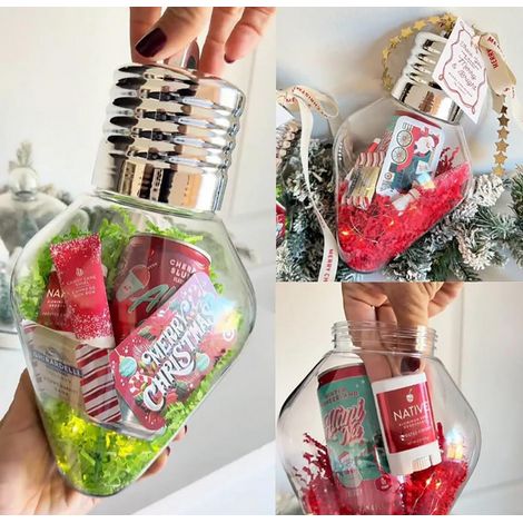 Ampoule Décorative - Contenant Transparent Remplissable - Couvercle Visé - Pour Décoration De Noël Et Créations DIY - 1 Pièce (1/5)
