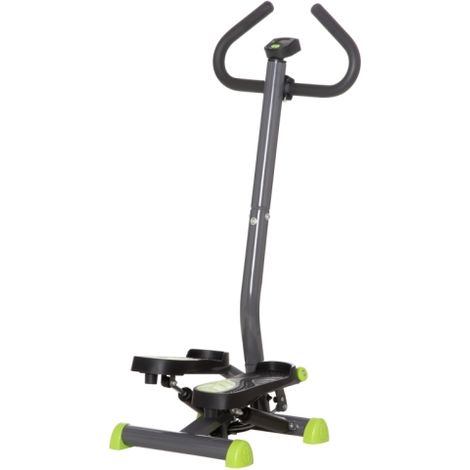 Adjustable Resistance Twister Stepper Machine with LCD Screen in Grey for Effective Home Workouts