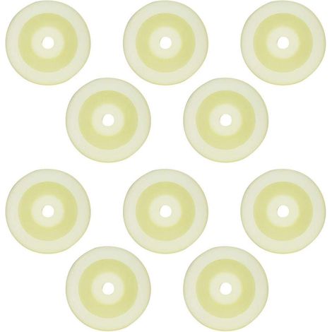 Roue en nylon, 10pcs Roue à poulie ronde, Rouleau à poulie en nylon, Rouleau à roulette en nylon de 2,5 pouces, Charge maximale de 25 kg, pour petite voiture plate, Roue assortie