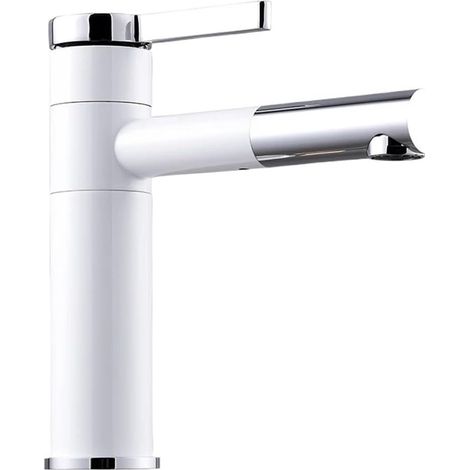 Mitigeur pour vasque, blanc, pour meuble-lavabo et toilettes (1/5)