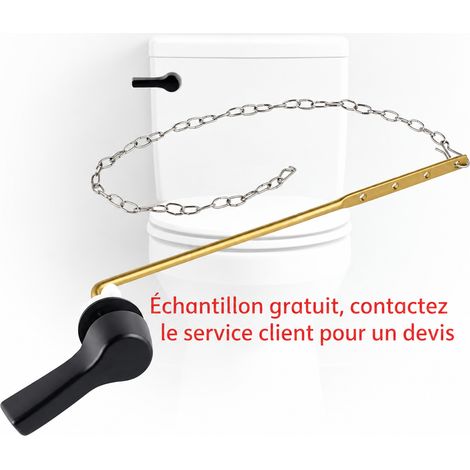 Poignée de chasse d'eau WC métal noir montage frontal modèle standard spécification standard 1 × 1 × 1 cm 300 g – Livraison gratuite (1/5)