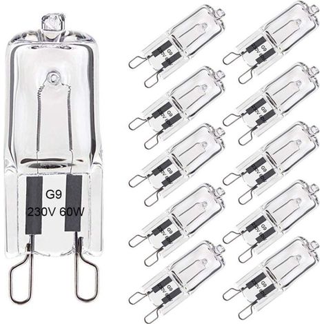 Ampoule Halogène G9 60W Blanc Chaud 2800K 680LM 230V Dimmable Halogène Capsule Ampoule Filament Lot de 10-RAPANDA (1/4)