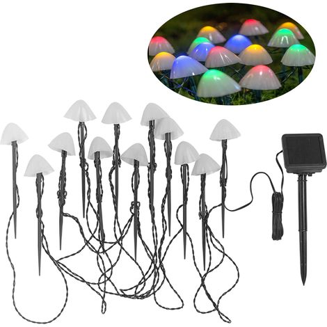 Solar-Lichterkette für den Außenbereich, wasserdicht, Gartenbeleuchtung, Rasendekoration, LED-Pilzlampe (1/5)