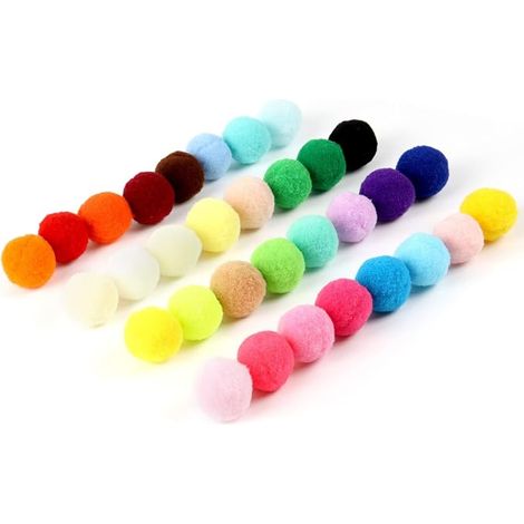 Balles Jouet pour Chat Balle Pompons pour Chat Balles pour Chats Balle en Feutre pour Chatons Jouets pour Chats Jouet interactif pour Chatons Jouet Interactif d'Intérieur 3cm (1/5)