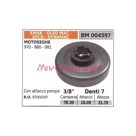 Pignone EMAK motore motosega 970 980 981 3/8' denti 7 004597