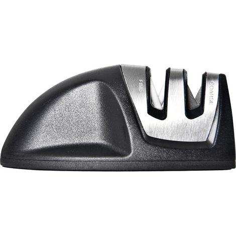 Affilacoltelli manuale (1 pezzo), pratico utensile da cucina, affilacoltelli portatile, mini affilacoltelli portatile, affilacoltelli da cucina, affilacoltelli fine, affilacoltelli in acciaio (1/5)