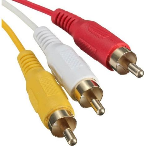1 Câble HDMI vers RCA, Connecteurs plaqués or, 1080P, Adaptateur audio vidéo, pour HDTV et cinéma maison (1/4)