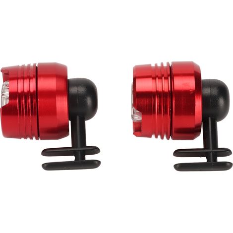 2PCS Lampes Frontales LED en Alliage Aluminium, Étanches, Fixations pour Chaussures, Idéales pour Randonnée et Camping en Plein Air, Rouge (1/5)