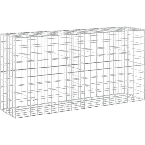 Gabione mit 5 mm Draht und 10x10 cm Maschen 200x50x100 cm vidaXL (1/5)