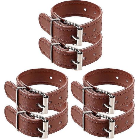 3 paires de sangles en cuir réglables pour panier de vélo avant (1/5)