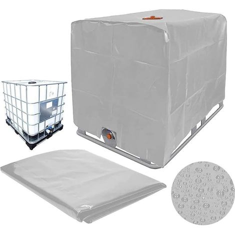 Caisse de protection IBC, Jormftte, polyester, argent, 1000 L (1/5)