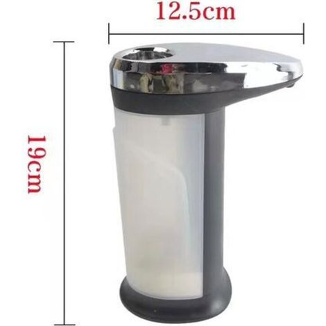 Distributore automatico di sapone e gel disinfettante, erogazione regolabile, sensore di precisione, protezione anti-caduta, capacità di 370 ml (1/3)