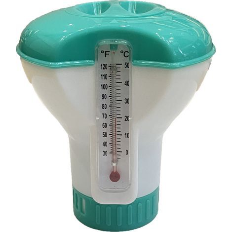 Poolreinigungsgerät, Chlortablettenspender, Poolsprüher mit Thermometer, Lake Blue (1/5)