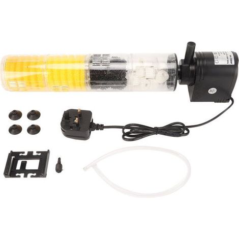 BelleRise - Filtre aquarium 3-en-1 – HX-1580F – Circulation, oxygénation, filtration – Silencieux, ventouses puissantes – 220V (1/5)