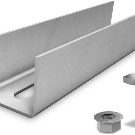 Connecteur de rail pour panneau solaire – 1004107 – Assemblage rapide sans perçage – Compatible avec rails K2 Systems
