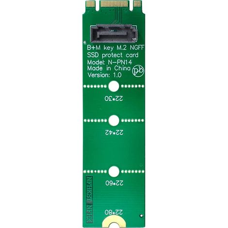1 Adaptateur SSD NGFF M.2 vers SATA 7pin,PCBA vertical,B/M-Key,2230-2280mm,Ordinateur (1/4)