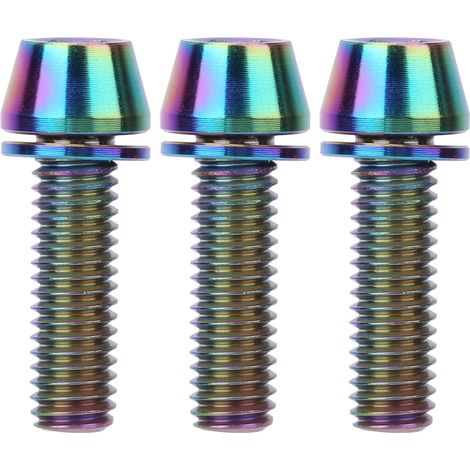 3PCS Vis Colorées en Alliage de Titane pour Potence et Freins à Disque de Vélo M6x20mm - Accessoires Durables (1/5)