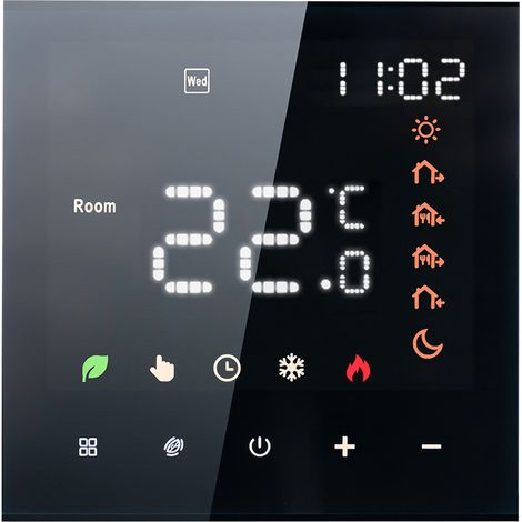 16A Digitaler programmierbarer Smart-Thermostat mit Touchscreen-LCD für Fußbodenheizung, Temperaturregler, intelligenter Wandthermostat für elektrische Heizung (1/5)