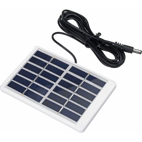 Panneau solaire 1.2W 6V en polysilicium, module photovoltaïque noir avec câble de 3 mètres, chargeur solaire étanche pour extérieur, kit énergie renouvelable. (1/5)