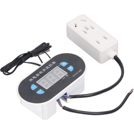 Thermostat numérique à LED pour chauffage et climatisation, avec sonde étanche 110-220 V (1/5)