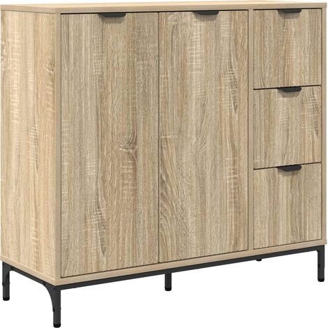 Aparador Roble Sonoma 89,5 x 33 x 82 cm Madera de ingeniería vidaXL (1/5)