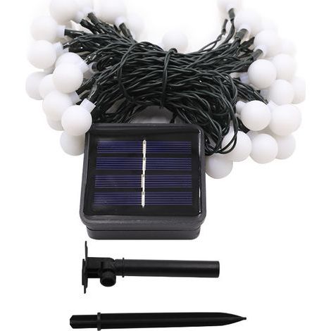Guirlande Lumineuse Exterieur Solaire, 11M 60 LED Guirlande Solaire Lampe Étanche IP65 avec 8 Modes Lampes Cordes Solaire pour la Décoration Halloween Extérieur et Intérieur, Jardin, Noël, Fête (1/4)