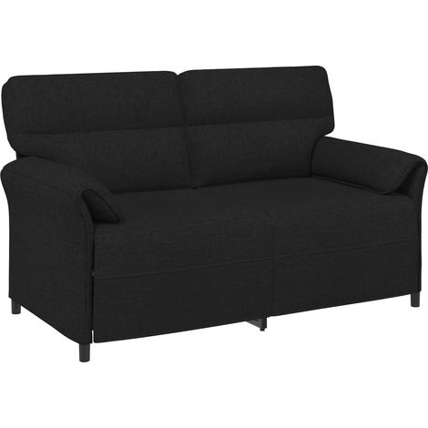 Divano a 2 Posti 2 posto Nero 158 x 83 x 95 cm Tessuto vidaXL (1/5)