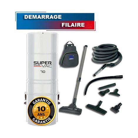 Aspirateur centralisé type Aldes HAYDEN SuperVac 70 avec kit de nettoyage, Garantie 10 ans (1/5)