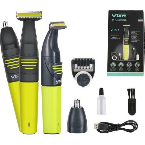 Trade Shop - Haarschneider, Rasierer, Bartschneider, wiederaufladbar, Dusche, Nase, Gesicht, VGR V-043 - (1/5)