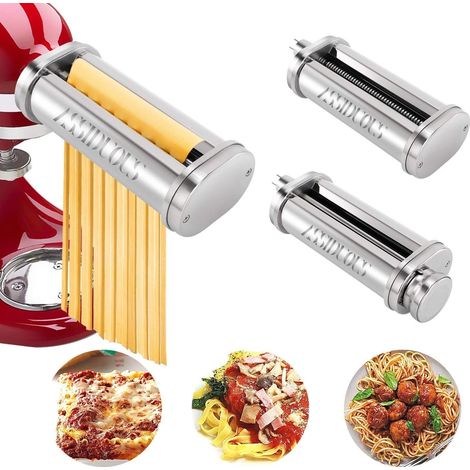 Pasta Machine Rolls Cutters for Robot, Stainless Steel, Composite Pasta Machine and Two Rolls Cutters for Artisan Accessories (1/5)