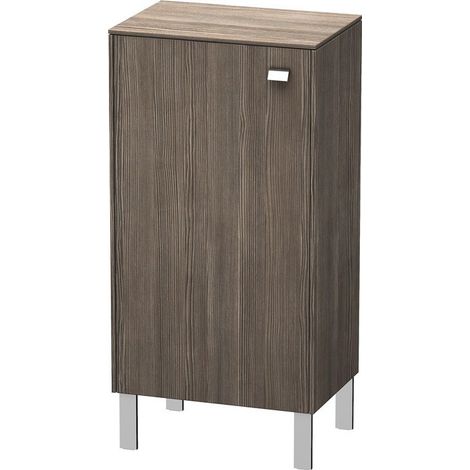 Duravit Brioso Half high cabinet Individual, 1 anta, cerniera sinistra, 2 ripiani in vetro, altezza min. 61,0 cm - max. 91,0 cm, larghezza min. 27,0 cm - max. 52,0 cm, profondità min. 19,6 cm - max. 35,9 cm, Colore (anteriore/corpo): Pine Terra decor, maniglia cromata - BR1340L1051