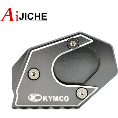 (Titanium-A) Extension de béquille latérale pour moto, compatible avec KYMCO Xciting 250, 300 et 400, ainsi qu'avec les modèles Xciting 250 et Xciting 300 Maxpower. (1/4)