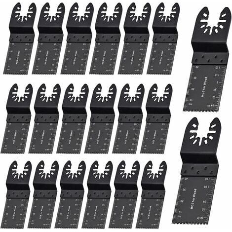 RHG Lot de 20 lames de scie oscillante universelle à dégagement rapide pour DeWalt, Bosch, Fein, Makita, Multimaster Dremel 35 mm (1/5)